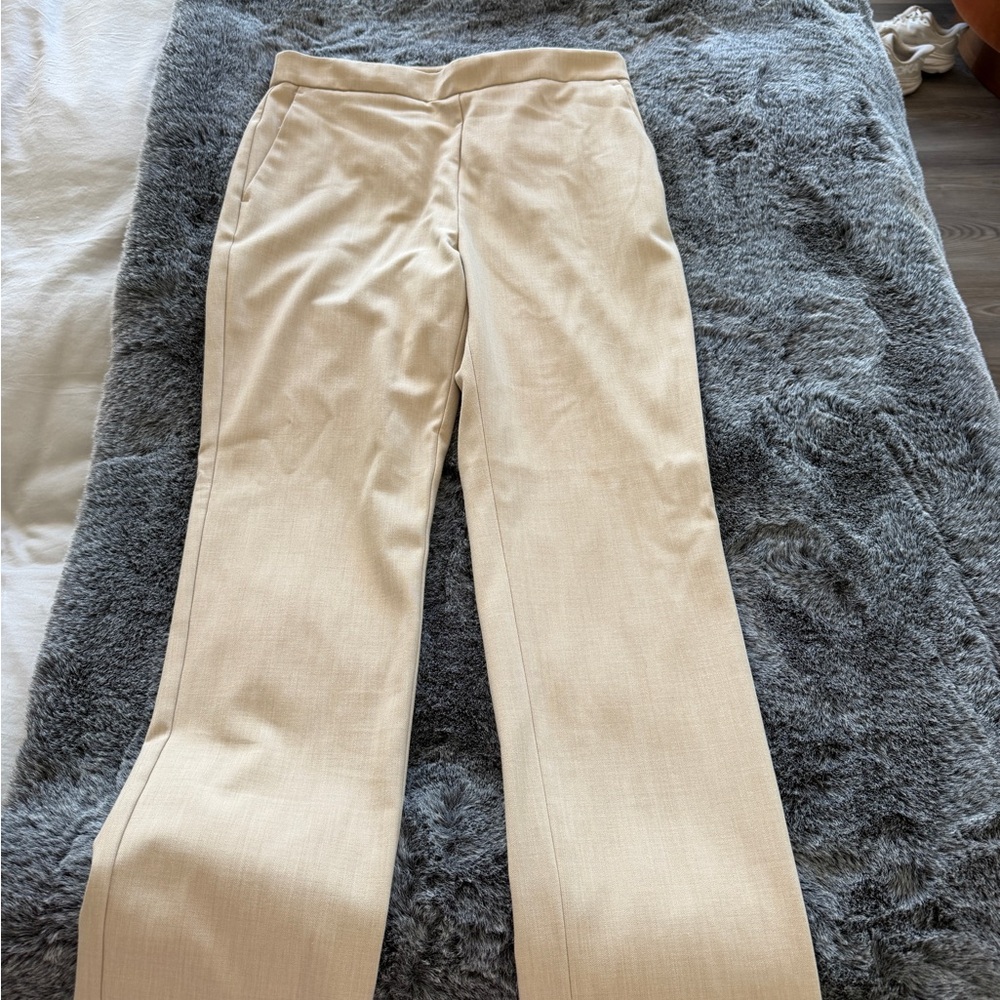 Ann Taylor Cream Straight Leg Pants